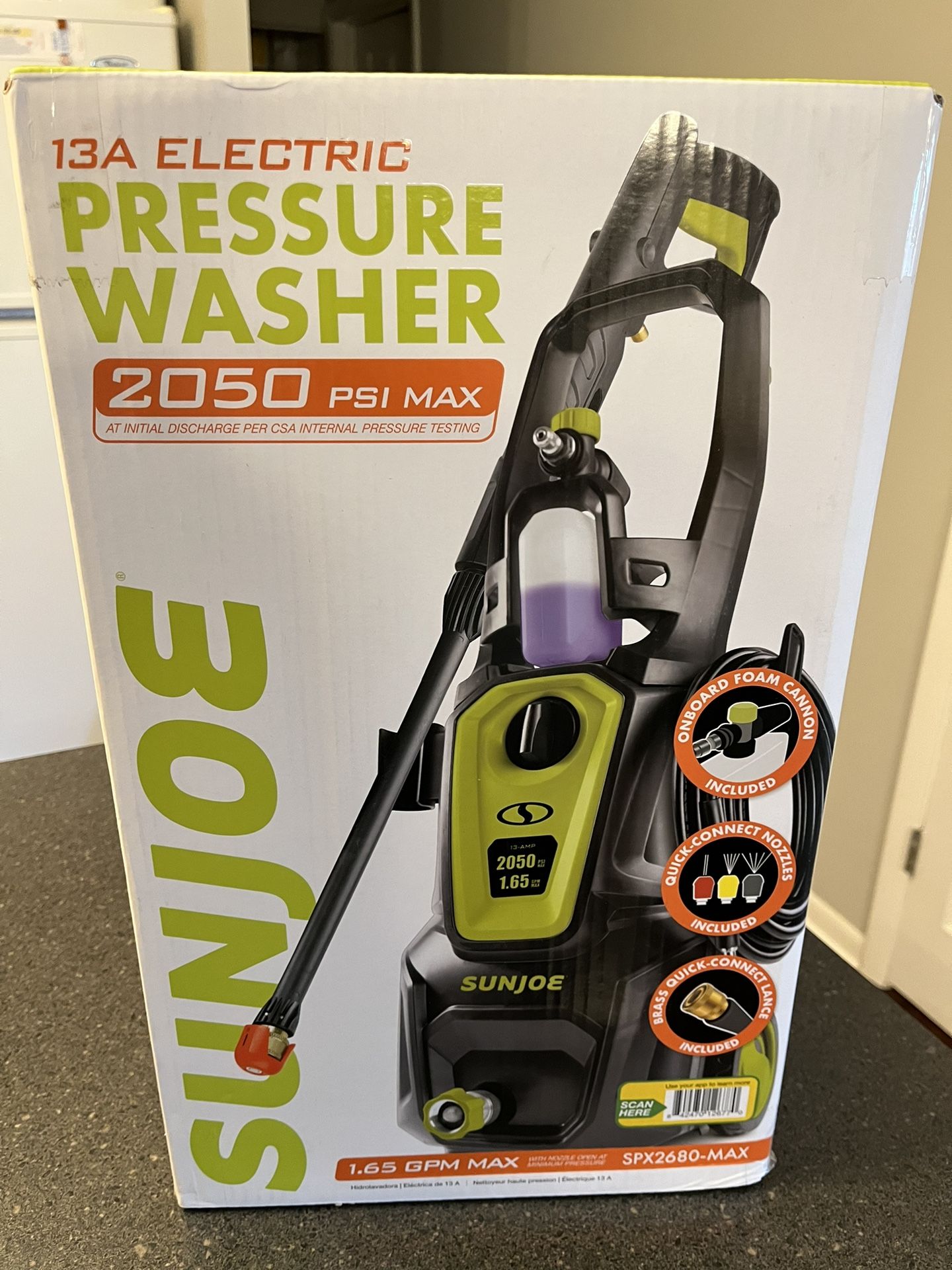 Sun Joe Spx2680-max Electric Pressure Washer, 13-amp, 2050 Psi Max, 1.2 Gpm Max