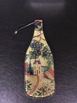 Decorated Glass wine board or hang