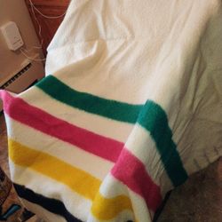 Vintage Hudson Bay Wool Blanket