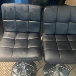 Black bar stool chairs