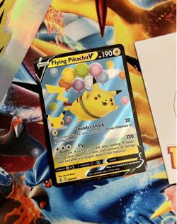 Pokémon Flying Pikachu V card celebrations