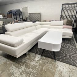 New Leather Sectional Couch only $50 down payment