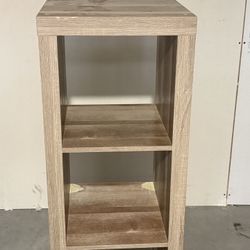 Small Wood Shelf / Narrow Storage Organizer (Light Oak Finish)