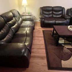 3 Piece Reclining Couch Set