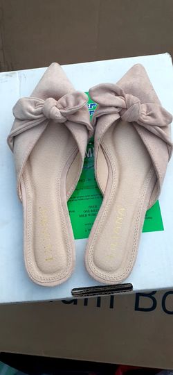 LILIANA light pink/cream suede flats