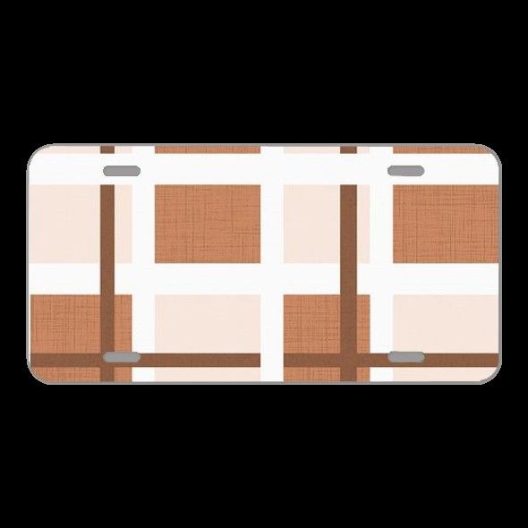 License Plate Novelty Car Front Fabric Cotton Geometric Pattern