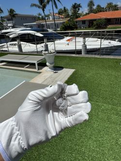 Boxing Glove Moissanite Pendant 