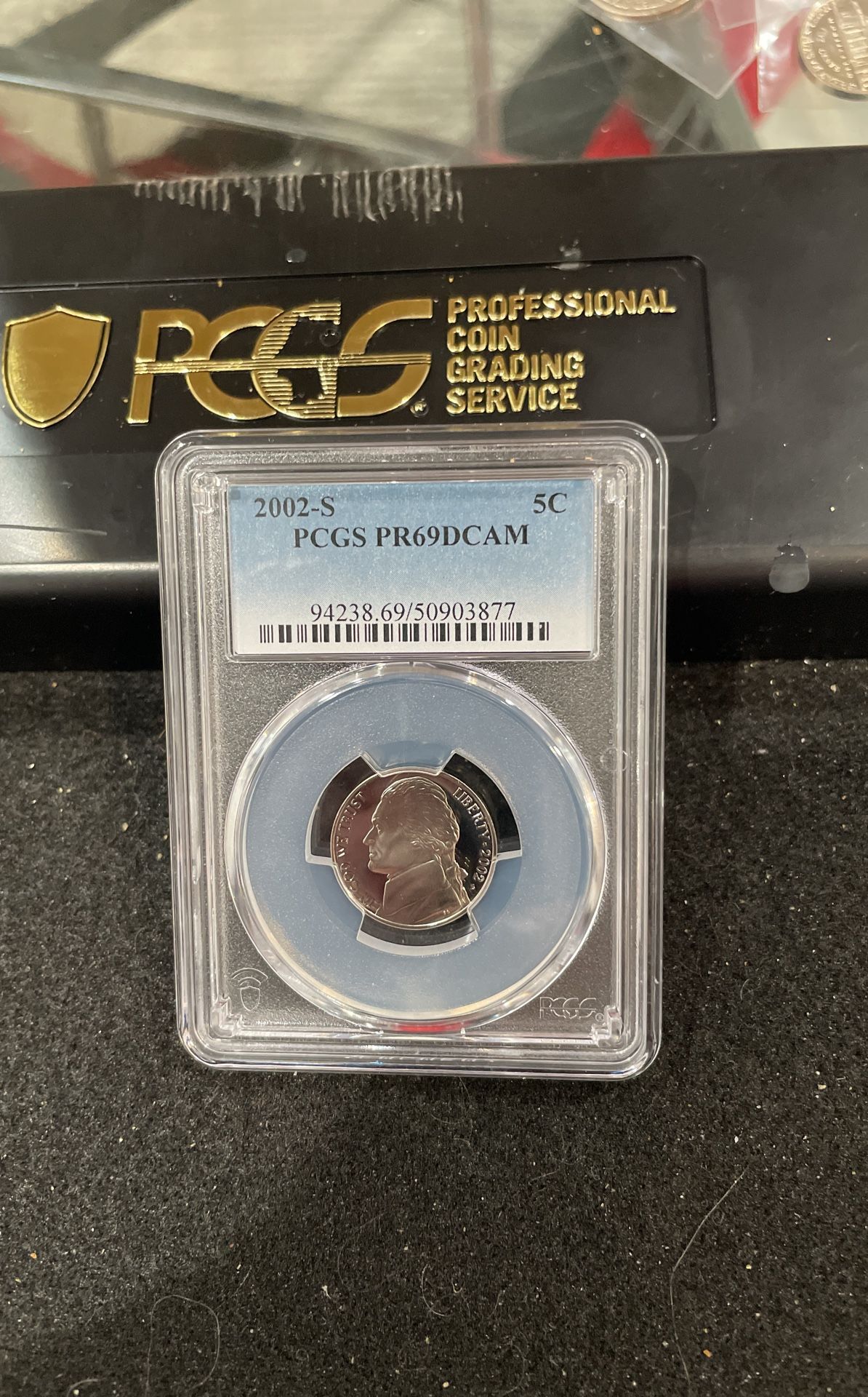 2002 S Gem Proof Jefferson Nickel Graded At PR69 With A Deep Cameo A-18