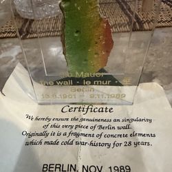 Piece Of The Berlin Wall 