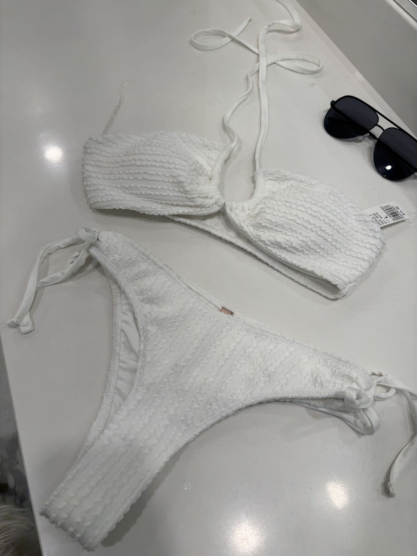 white bikini