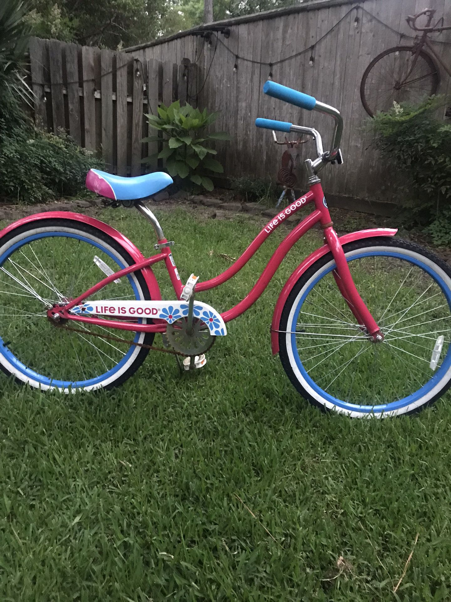 Baby Blue & Pink Cruiser Bike