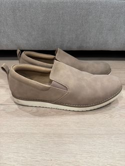 Tan Suede Slip-On Casual Shoes