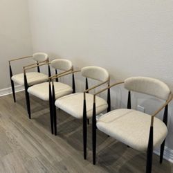 Set Of 6 Modern Dining Chairs New In The Box 