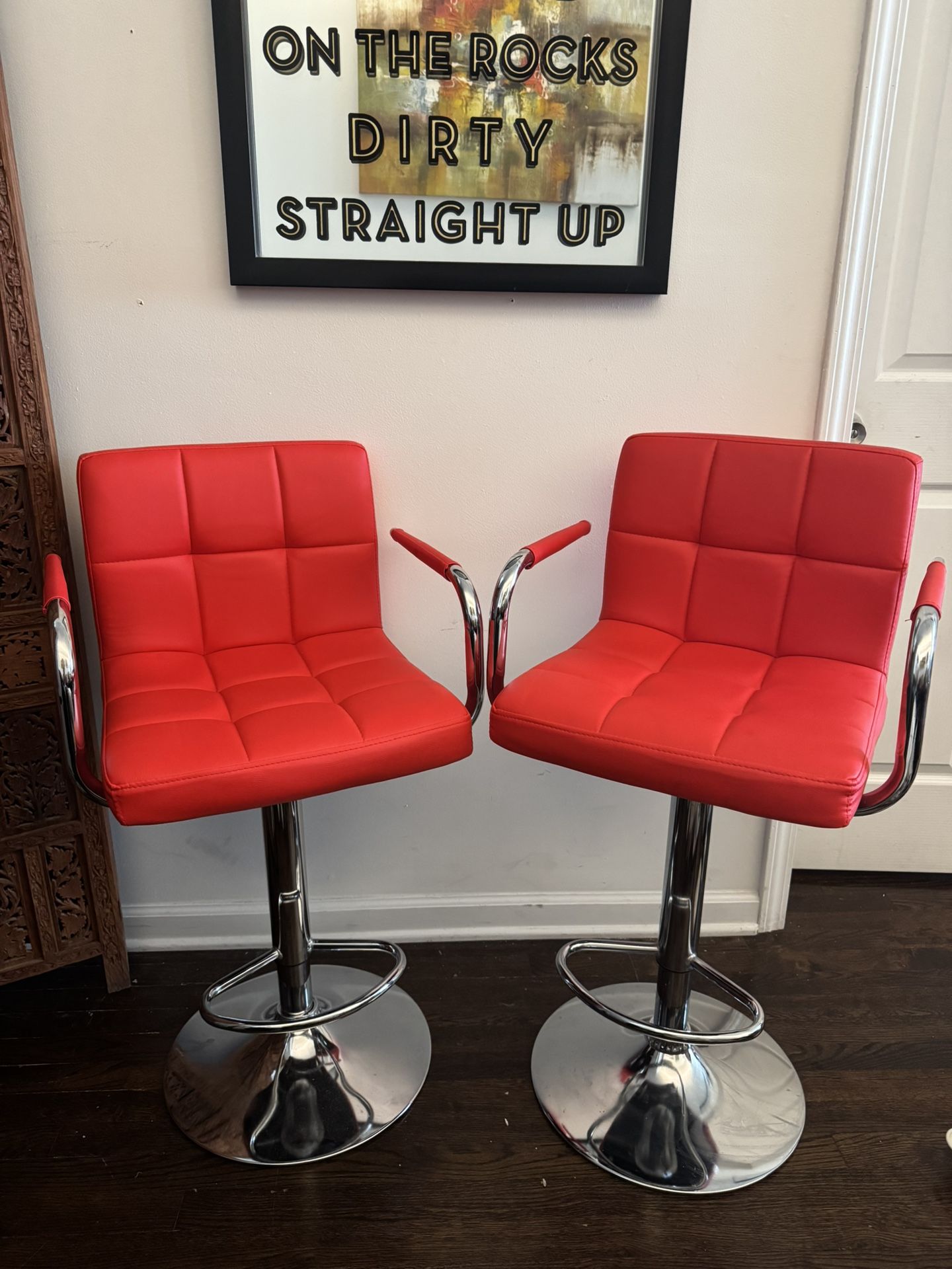 Stylish Red Bar Stools