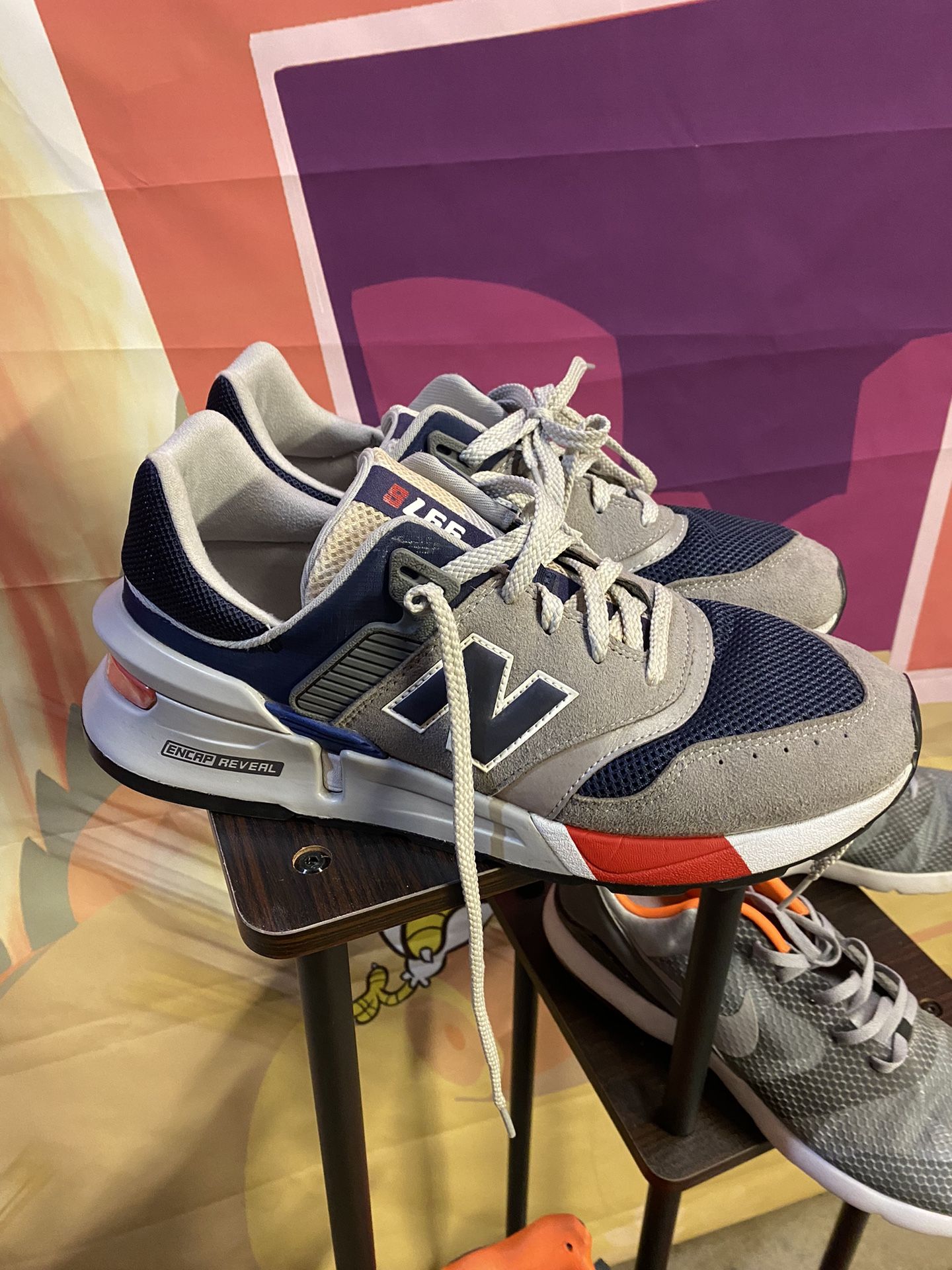 Men's New Balance MS997LOQ "NEW ENGLAND PACK" Grey/Navy Suede Size 9.5