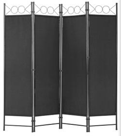 Wrought iron Black 6’ Room divider