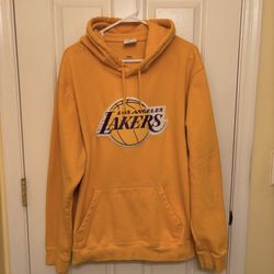 Los Angeles Lakers Majestic Golden Yellow NBA Pullover Hoodie Sweatshirt 