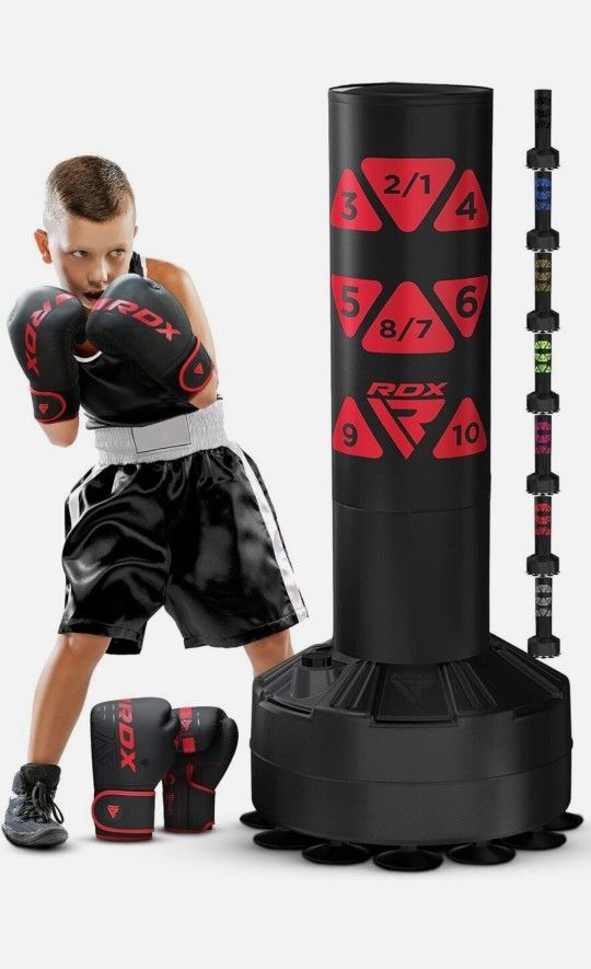 RDX Kids Free standing Punching Bag with Gloves,