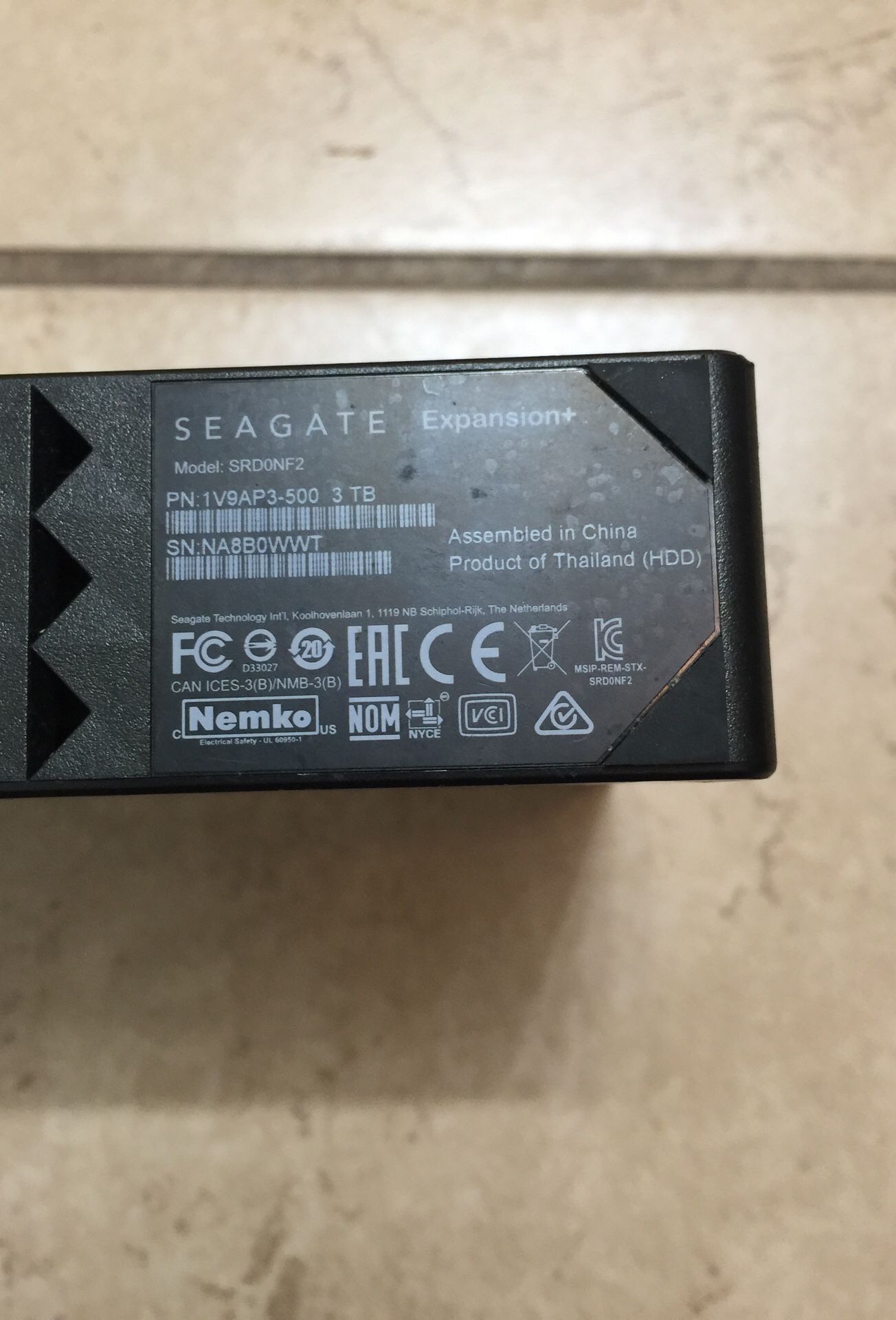 Seagate expansion+ external hard drive 3tb barely used