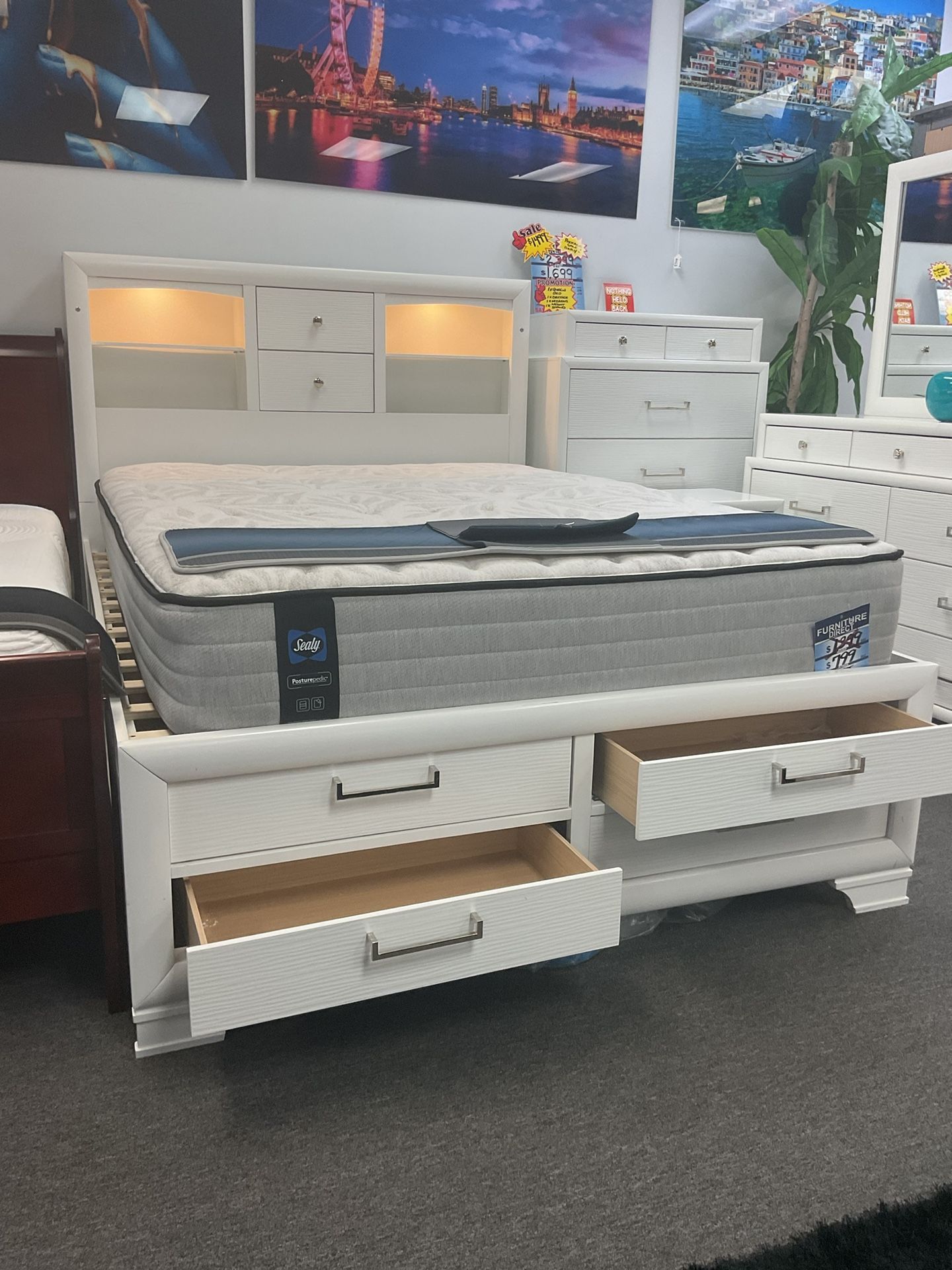 SPRING SEASON FURNITURE SALE(beautiful 5pc bedroom set w/storage drawers) 45% OFF