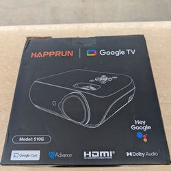Official Licensed Google TV Smart Projector, HAPPRUN 4K UHD Home Theater