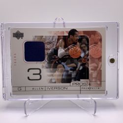 Allen Iverson 2001 Upper Deck Pros & Prospects Game Used Jersey Relic Patch