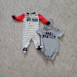 Baby Brother Little Brother Romper Onesie