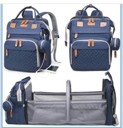 Baby Diaper Bag with Changing Station, Waterproof Diaper Bag Backpack for Moms Dads with USB Charging Port, Baby Shower Gifts, Large Capacity diaper b