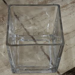 Square Flower Vase- Glass, 5X5