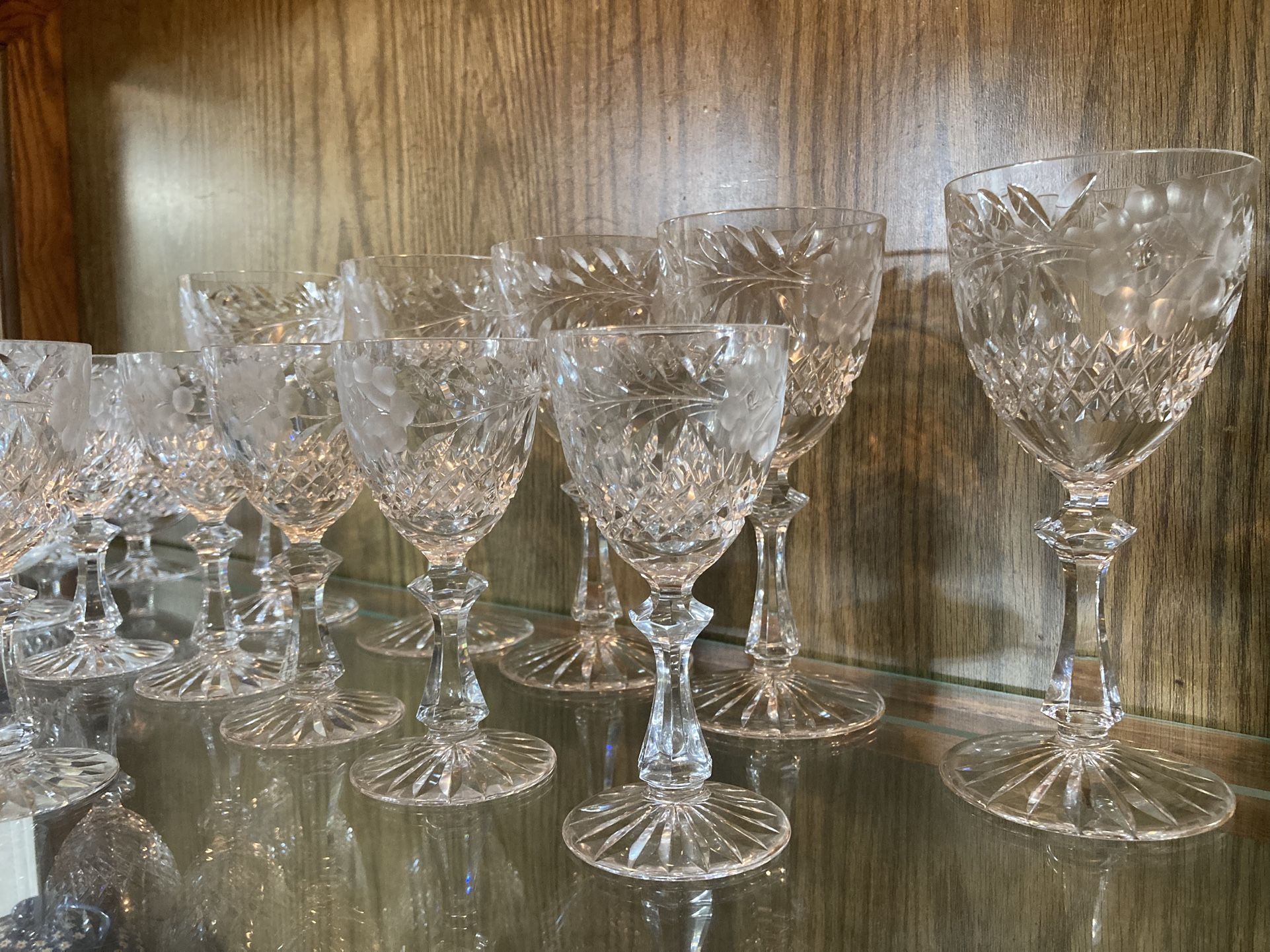 Hand-cut German Crystal Goblets