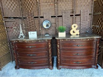 Set Nightstand big W/ Marble Top