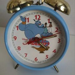 Vintage Disney Aladdin Twin Bell Alarm 