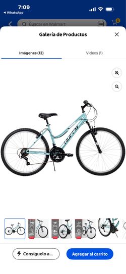 Huffy Bicicleta de Montaña Rock Creek de 26", para Ciclistas de 60"+, Verde Azulado, Adulto, Mujer
