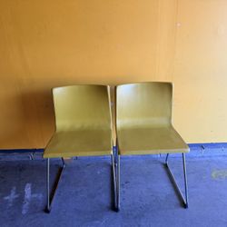 Yellow Metal Chairs