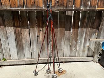 Vintage bamboo ski poles