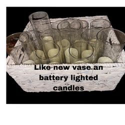  New Hobby Lobby Vase An Battery Candle Used For A  Hour