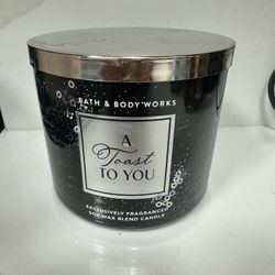 Bath and Body Works 3 Wick Candle A Toast To You 