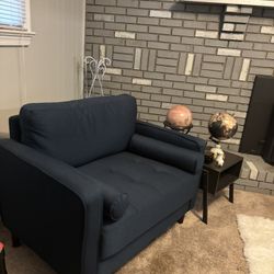 Lifestyle Solutions Lexington Armchair, Navy Blue