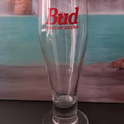 Vintage Bud King of Beers Pilsner Beer Glass