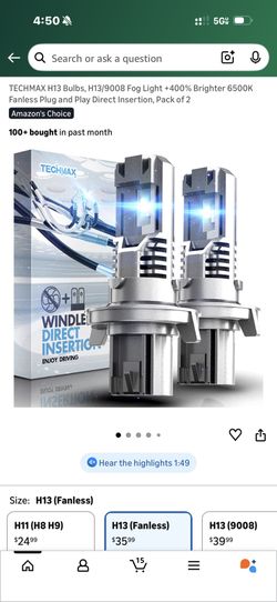 9008 H13 Car Bulbs Lights