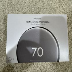 Google Nest Learning Thermostat 4th Gen + Temperature Sensor – SEALED NEW IN BOX