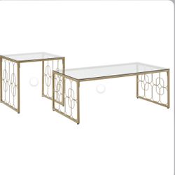 One (1) coffee table Set of one (1) coffee table and one (1) end table