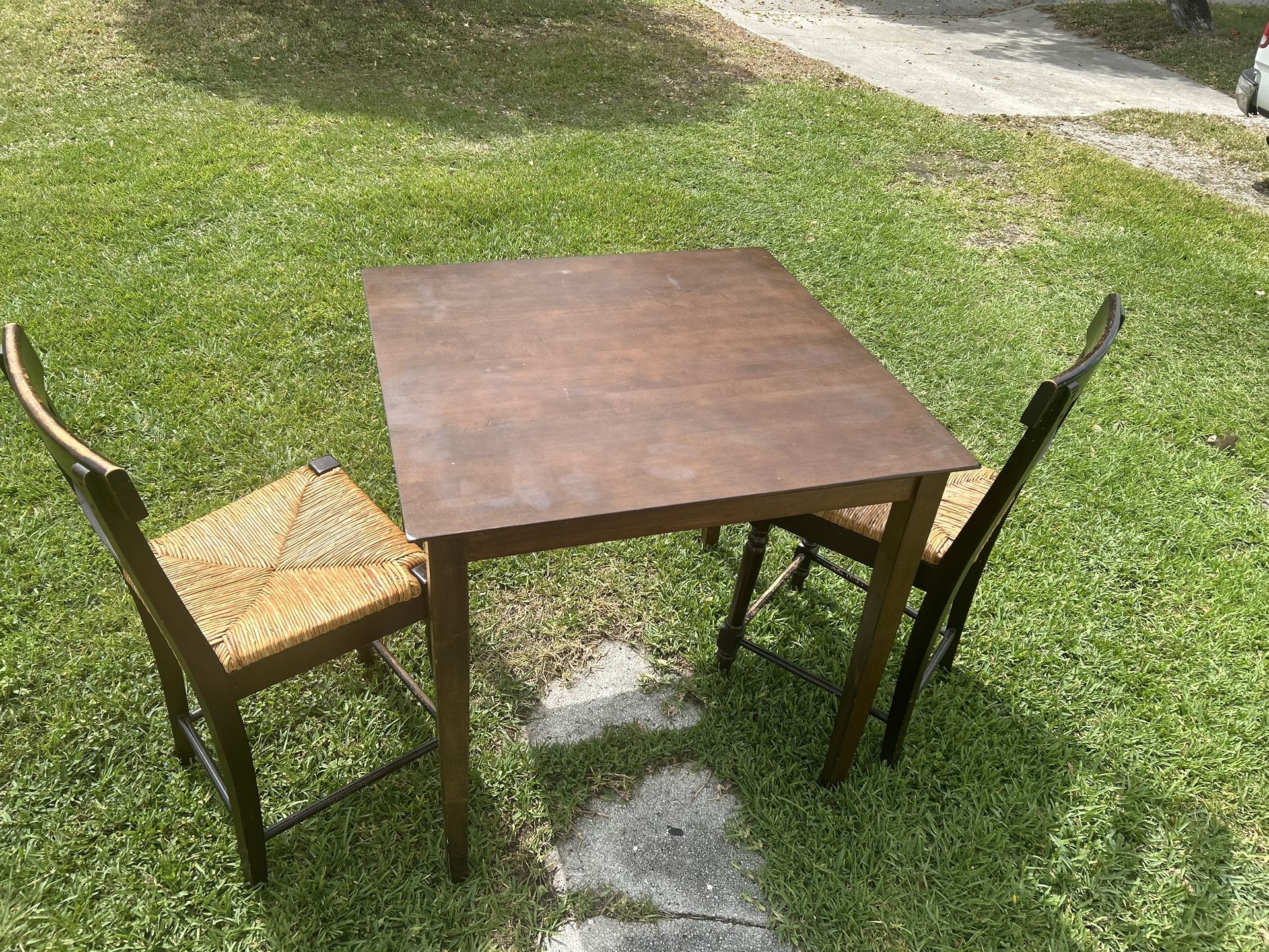 High Top Table And Two Chairs