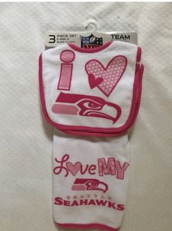 NFL Seattle Seahawks Baby Bibs & Burp Cloth Set
