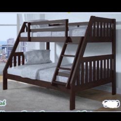 BRAND NEW TWIN FULL WOODEN BUNK BED 