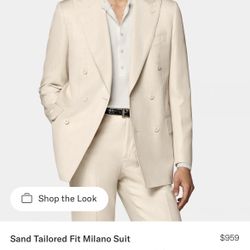 SELL TODAY - Men’s BRAND NEW SUITSUPPLY Double Breasted Havana Suit Sz 42S