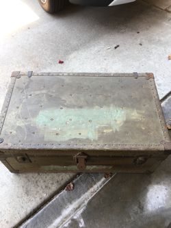 Vintage military trunk