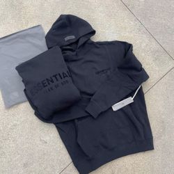 Essentials Hoodie Black Limo