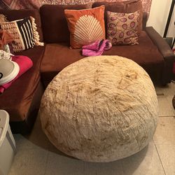 Large bean poof ottoman