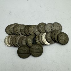 30 Silver War Nickels Coins From 1942 To 1945 For Silver Melt Value